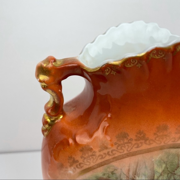 Antique Victoria Austria Porcelain Vase - Painted - Picture 7 of 13